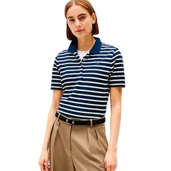 Polo A Maniche Corte 1985 Dark Night Navy / Ecru Stripe M
