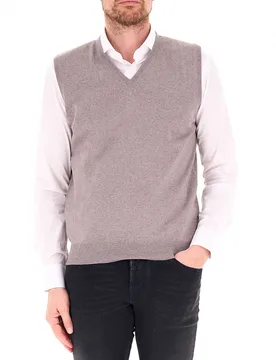 Gilet lana vergine GRIGIO 56 - Gran Sasso - FashionsVida