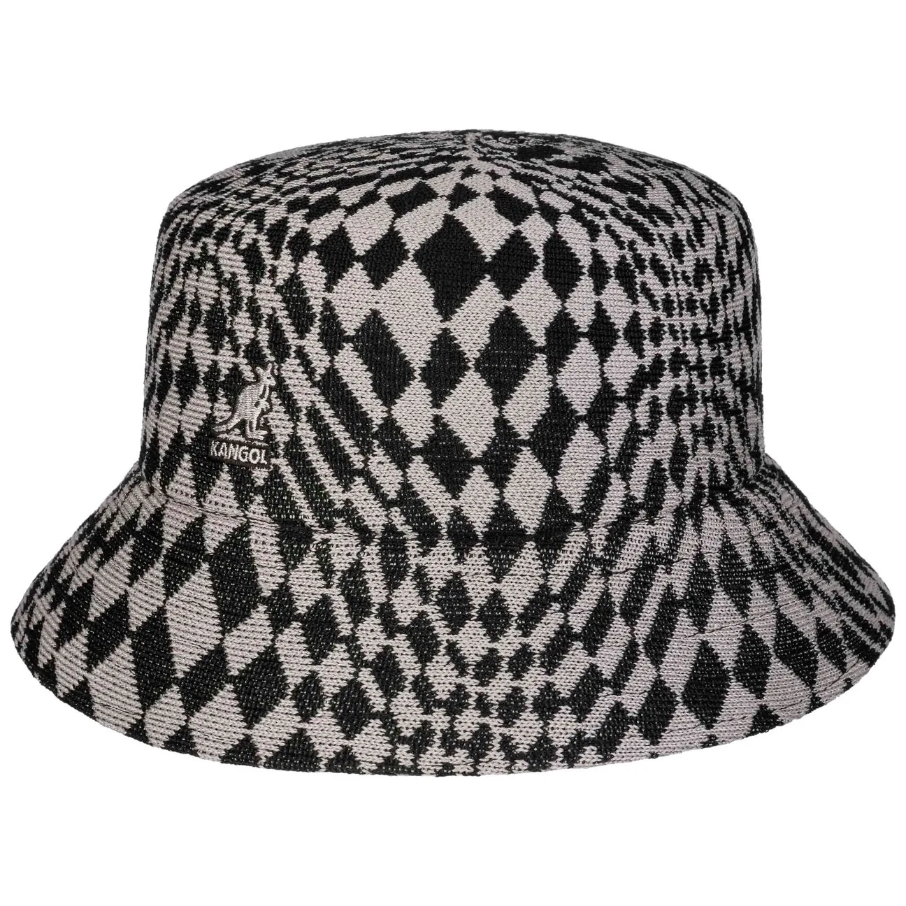 Warped Check Bucket Cloth Hat by - black-grey - Herren - Size: M (56-57 cm) - Kangol - FashionsVida