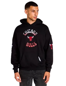 Bulls Wave Herren Kapuzenpullover - Schwarz - Größe M - Baumwoll-Fleece Black M - Pro Standard - FashionsVida