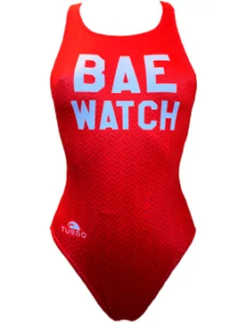 Tirante ancho bae watch bañador natación mujer Rojo (S) - TURBO - FashionsVida
