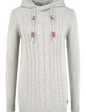 Oxmo Cárdigan 'Cable' gris