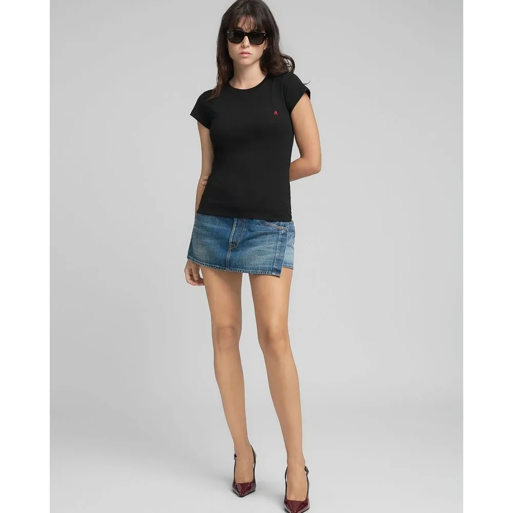 Camiseta de mujer de manga corta y cuello redondo - Replay - FashionsVida