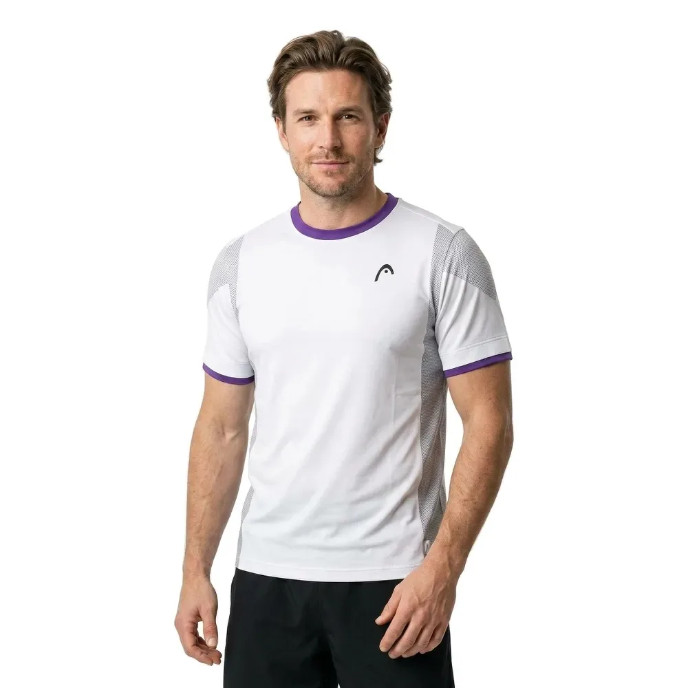 Slice Short Sleeve T-shirt White / Purple L - Head Racket - FashionsVida