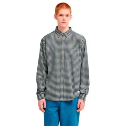 Camicia A Maniche Lunghe Button Down Flannel Regular Fit Gingham Checks S