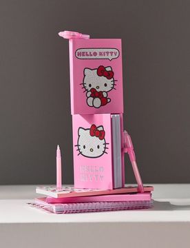 Set: taccuino e penna con luce LED Hello Kitty - rosa