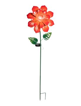 Solar-Gartenstecker „Fiberglas-Traum“ rot gruen