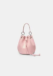 Starre Beuteltasche mit Ösen Pastellrosa OS