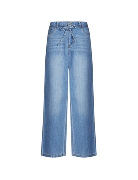 Jeans large en coton mélangé