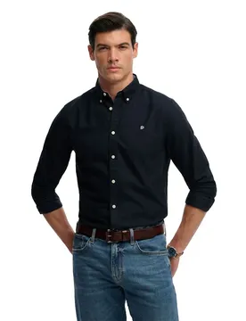Camicia A Maniche Lunghe Preppy Oxford Eclipse Navy 2XL