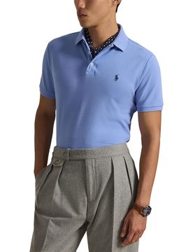 Polo Stretch Mesh, blau xxl