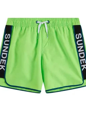 Pantaloncino Da Bagno Logo Fluo Green 01 14 Anni