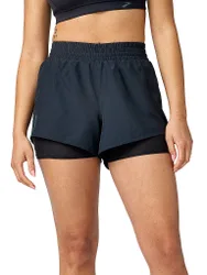 Damen Laufshort Dash 2in1 schwarz M W