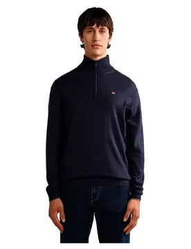 Maglione Con Mezza Zip Damavand Blue Marine S