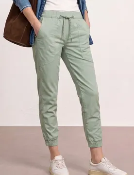 Slim Leg Hose in leichter Qualität female Grün