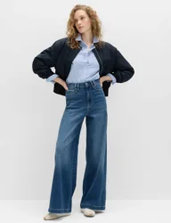High Waisted Wide Leg Jeans Medium Indigo female