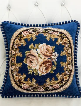 European Chenille Flower Pillow Sofa Pillow Cases Casual Living Room Office Cushion - Aliexpress - FashionsVida