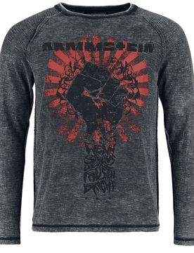 Langarmshirt - Sonne - S bis 5XL - für Männer - Größe L - grau - Lizenziertes Merchandise! - Männer - male