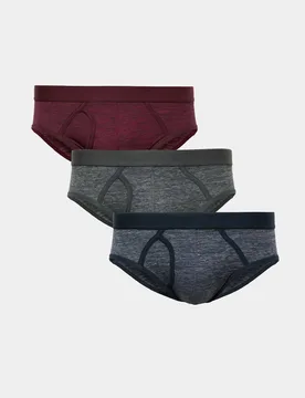 Pack Cotton Rich Stretch Space Dye Briefs Multi male - M&S - FashionsVida