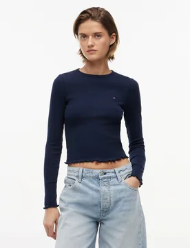 TJW LIM H LETTUCE EDGE RIB L female - S - FashionsVida
