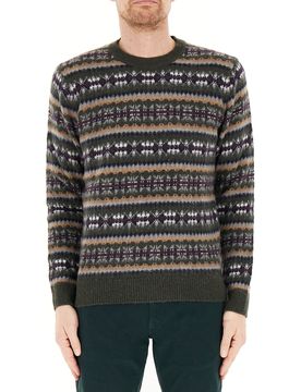 Maglione con fantasia VERDE SCURO 52