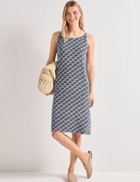 Knielanges Kleid mit Schnallendetail female Blau