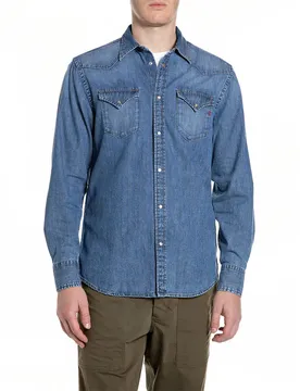 Chemise à Manches Longues M4023t.000.26c 10b Medium Blue M