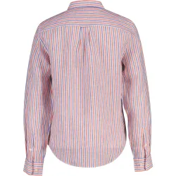 Camisa de mujer regular fit de lino a rayas