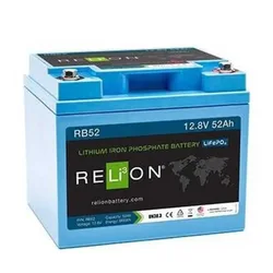Rb Lithium Battery 52ah 12v Light Blue One Size unisex