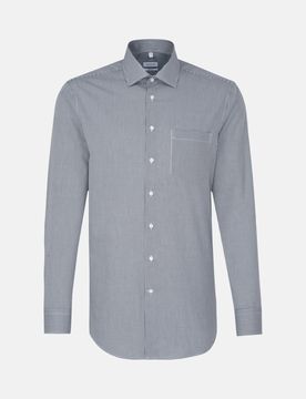 Regular Business Hemd Karo Blau 42