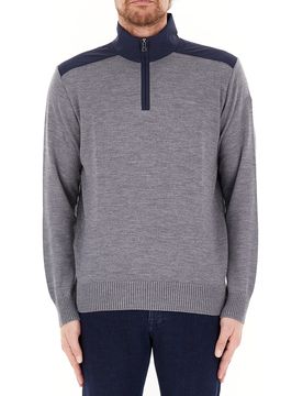 Maglione mezza zip GRIGIO XXL
