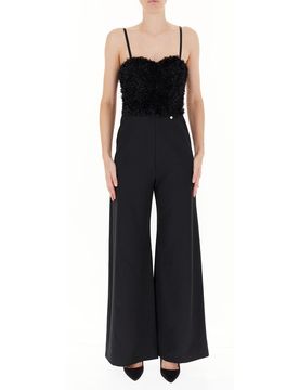 Jumpsuit con tulle NERO L