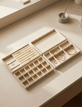 Set di organizer per armadio 4 pack - panna