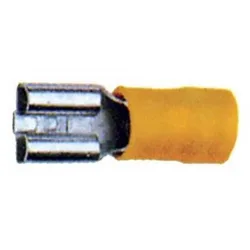 Female Clip Terminal 100 Units Yellow 6.3 x 0.8 mm unisex