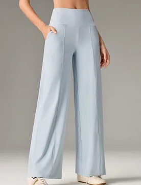 Pantalones deportivos para mujer, de uso diario y casual, de punto suave y mantequilloso, de cintura alta y piernas rectas, para actividades - Shein - FashionsVida