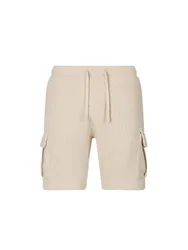 Mens Omar Cord Cargo Shorts In Stone - Size X-Large
