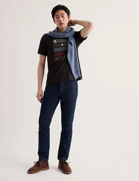 Pure Cotton Printed Crew Neck T-Shirt Black Mix male - Seasalt cornwall - FashionsVida