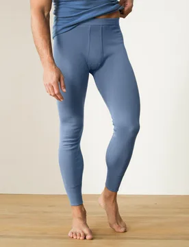 Thermo-Hose lang 2er-Pack, , Farbe Blau, 8(XXL), reine Baumwolle Thermo-Effekt Herren - Walbusch - FashionsVida