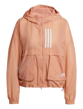 Womens W.N.D. Windbreaker - Pink Recycled Material - Size X-Small - ADIDAS Sportswear - FashionsVida