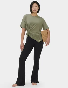 Soft Flow Studio Relaxed T-Shirt Dark Khaki female - Sweaty betty - FashionsVida