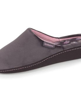Chaussons mules talon Gris foncé rose gris foncé 36