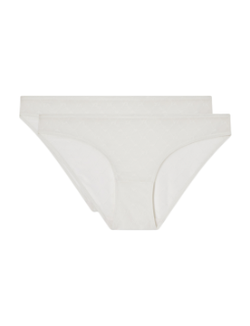 Para mujer. EW000403_AF19030 Set de 2 Braguitas Monogram Mesh (XS), Homewear, Poliamida
