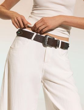 Ceinture Pierres Fantaisie 95 Marron