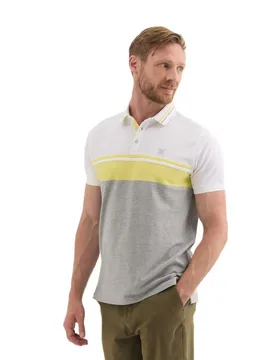 Polo A Maniche Corte 2507669 Stripes Lime XL - MUNICH - FashionsVida