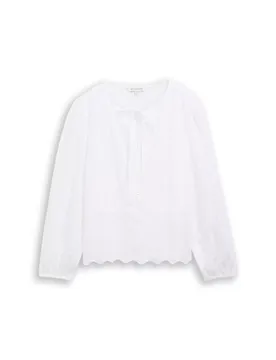Blouse schiffli longsleeve female