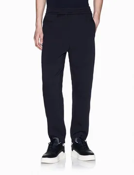 Pantalone Exchange blu in interlock di cotone - Armani - FashionsVida