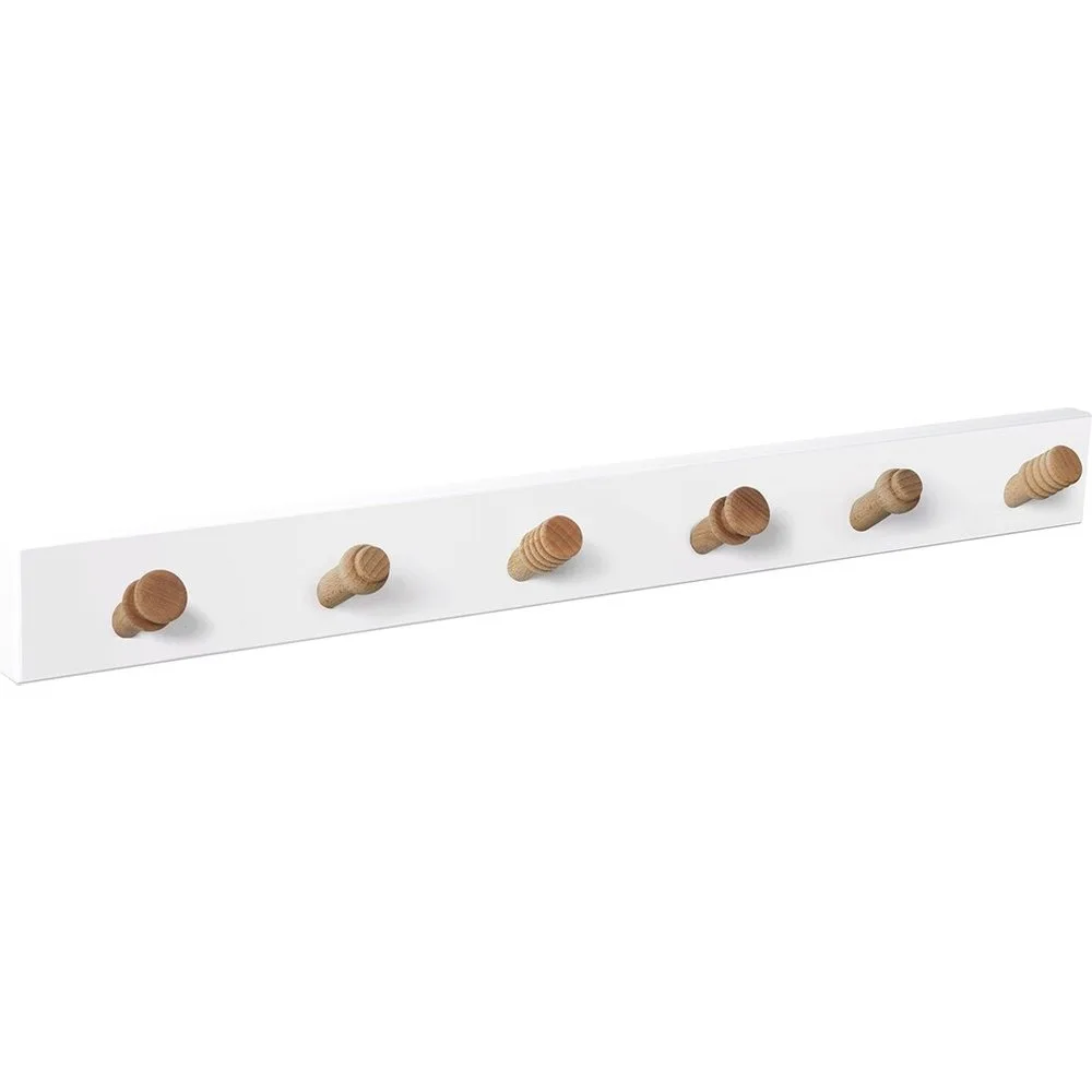 Percha Madera y Madera 6 Colgadores 9404BLHN6 - Nesu - FashionsVida