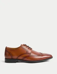 M&S Leather Brogues Tan male