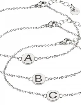 Bracciale Lettere Iniziale Marlù Donna in acciaio 18BR047