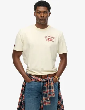 Superdry Herren Trade Tools OverGröße T-shirt Cream - Größe: M - 39.99 - FashionsVida